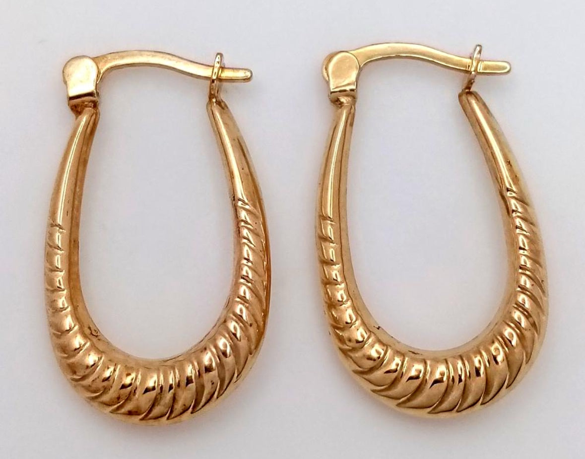 Vintage 9kt Gold Creolen