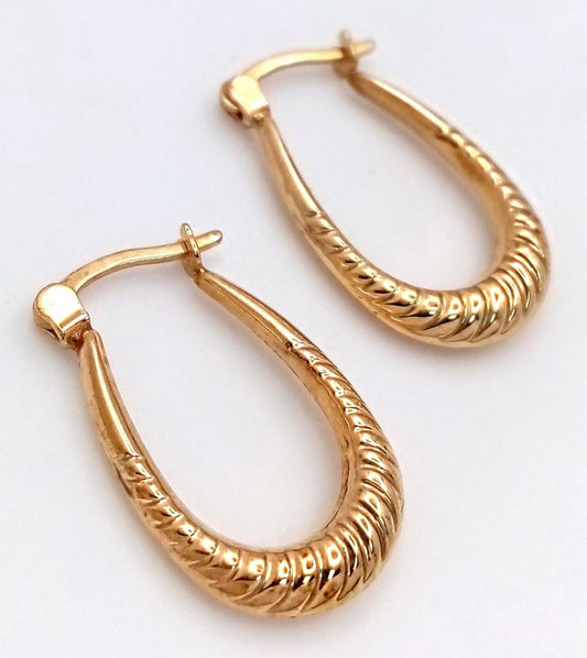 Vintage 9kt Gold Creolen