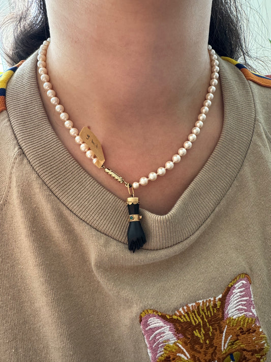 Pearl Necklace with 9kt Gold-Clasp